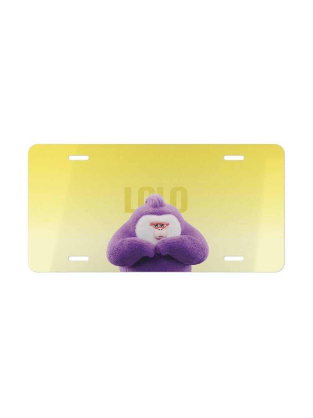 12x6 Cute Gorilla Cartoon Vanity License Plate Funny Animal Car Tag Gift